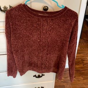 Maroon Velour sweater size XS- gently worn